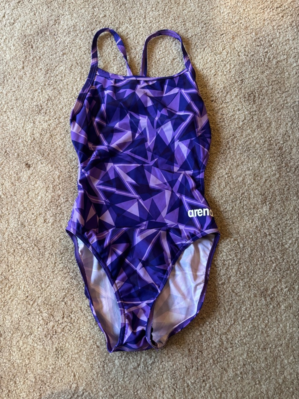 Arena Purple Geometric One-Piece Swimsuit